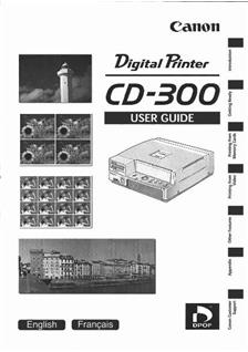 Canon CD 300 manual. Camera Instructions.